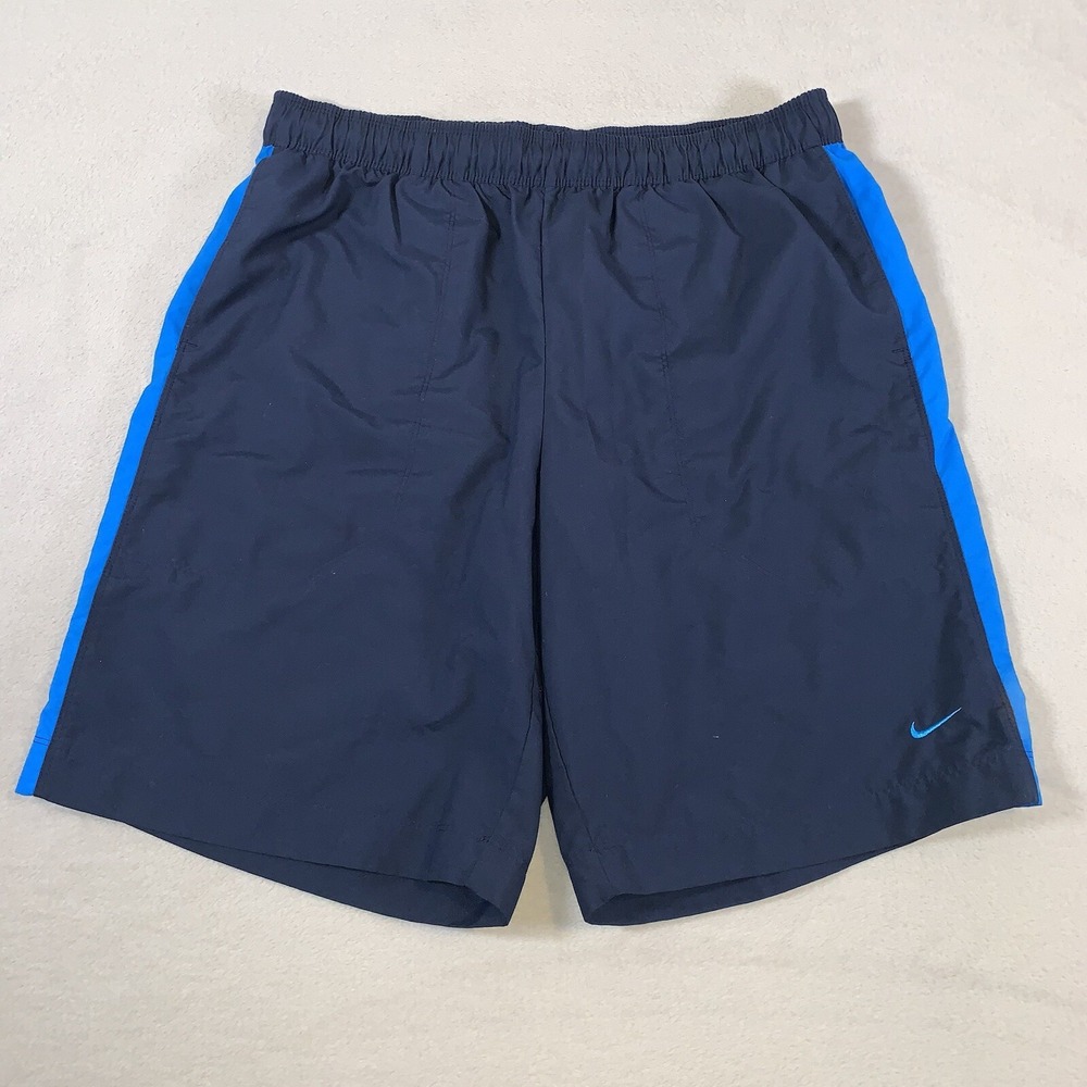 VINTAGE Nike Swim Trunks Mens Large Blue Board Shorts Gray‎ Tag Board Shorts